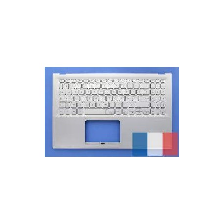 CLAVIER AZERTY RETROECLAURE + COQUE ARGENT ASUS S512FA, X512FA - 90NB0K92-R32FR0 - Gar 6 mois