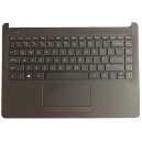 CLAVIER QWERTY US + COQUE ASH SILVER HP 14-CF, 14-DF, 14-DK - L24818-001 6070B1306601 - Gar 6 mois