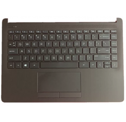 CLAVIER QWERTY US + COQUE ASH SILVER HP 14-CF, 14-DF, 14-DK - L24818-001 6070B1306601 - Gar 6 mois