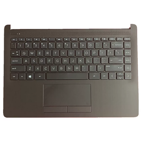 CLAVIER QWERTY US + COQUE ASH SILVER HP 14-CF, 14-DF, 14-DK - L24818-001 6070B1306601 - Gar 6 mois