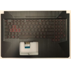 CLAVIER AZERTY RETROECLAIRE + COQUE NOIRE ASUS TUF504GD, FX504GD-1C - 90NR00J1-R31FR1