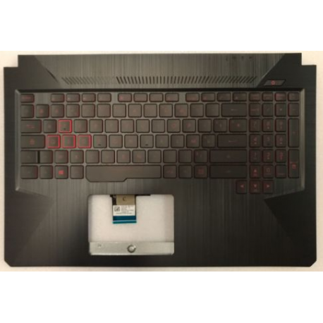CLAVIER AZERTY RETROECLAIRE + COQUE NOIRE ASUS TUF504GD, FX504GD-1C - 90NR00J1-R31FR1