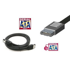 Cable eSATA blindé pour disque dur SATA externe - 0,50m