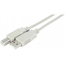 CABLE USB 2.0 A/B - M/M - 1m