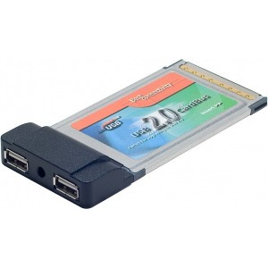 Carte PCMCIA pour ordinateur portable - 2 ports USB 2.0