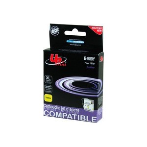 CARTOUCHE BROTHER JAUNE COMPATIBLE LC1100Y/LC980Y 