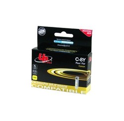 CARTOUCHE CANON JAUNE compatible CLI-8Y - avec puce - 14ml