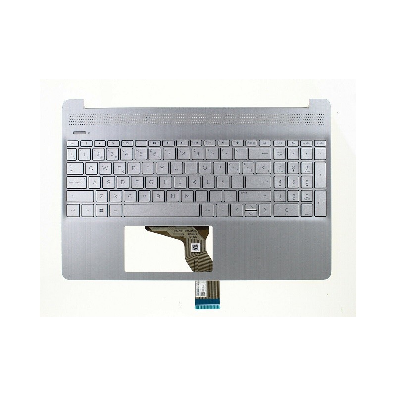 CLAVIER QWERTY ESPAGNOL + COQUE SILVER HP 15SFQ M17184071