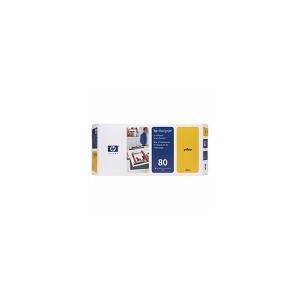 TETE D'IMPRESSION HP JAUNE DesignJet 1050C/1055CM - No80 