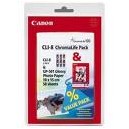 PACK CANON CLI-8/C/M/Y + GP501  4x6 - 50feuilles