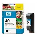 CARTOUCHE HP NOIRE DESKJET 1200C/1600C - DESIGNJET 430/450C - No40 - 42ml - 51640AE