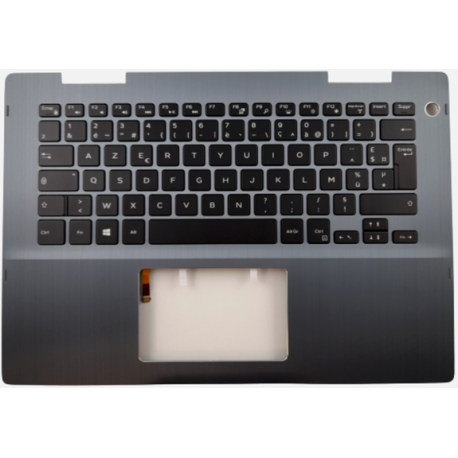 CLAVIER AZERTY RETROECLAIRE + COQUE GRISE DELL inspiron 5481, 5482, 5485, 5491 2 in 1 09VMHF -Gar.6 mois