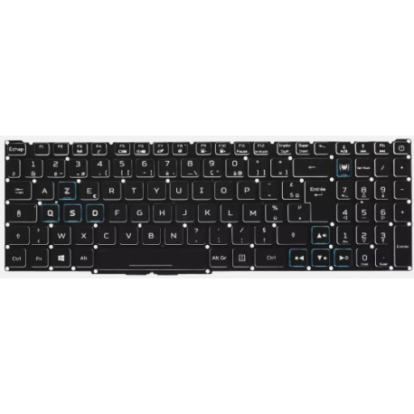 CLAVIER AZERTY RETROECLAIRE...