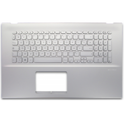 CLAVIER AZERTY RETROECLAIRE + COQUE ARGENTEE ASUS X712FB X712FA - 90NB0L61-R31FR0 - Gar 6 mois