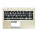CLAVIER AZERTY NEUF + COQUE DOREE ASUS X541UA, F541UA, R541U, R541UA - 13NB0CG3AP1301  - 90NB0CG3-R32FR0 - Gris