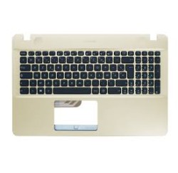 CLAVIER AZERTY NEUF + COQUE DOREE ASUS X541UA, F541UA, R541U, R541UA - 13NB0CG3AP1301  - 90NB0CG3-R32FR0 - Gris