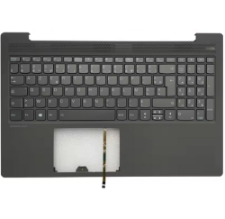 CLAVIER AZERTY RETROECLAIRE + COQUE GRISE LENOVO IdeaPad 5-15ALC05 5-15ARE05 - 5CB0X56149