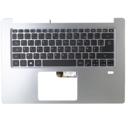 CLAVIER AZERTY RETROECLAIRE + COQUE SILVER ACER Swift SF314-52, SF-314-52G -  6B.GQMN5.030 - Gar 6 mois