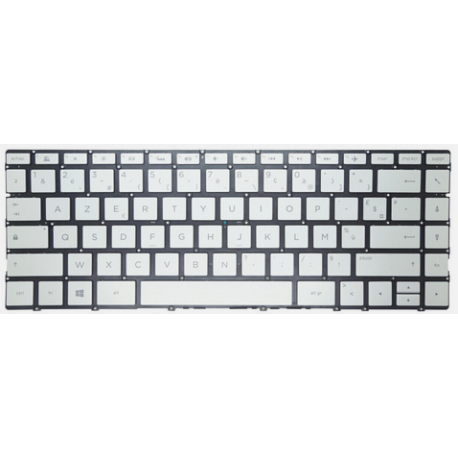 CLAVIER AZERTY SILVER RETROECLAIRE HP ENVY 13-AD - 920694-051