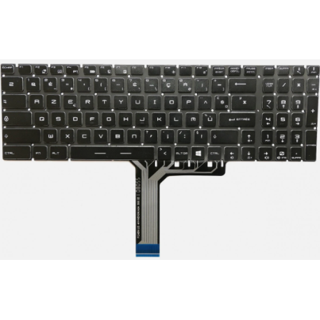 CLAVIER AZERTY RETROECLAIRE MSI GE63 - S1N3EFR252 NSK-FCBBN 0F 9Z.NEKBN.B0F