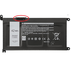 BATTERIE COMPATIBLE DELL Inspiron 3481, 3491, 3793, 5481 - YRDD6 1VX1H VM732 - Gar 1 an