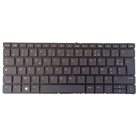 CLAVIER AZERTY RETROECLAIRE HP EliteBook X360 830 G5, X360 830 G6