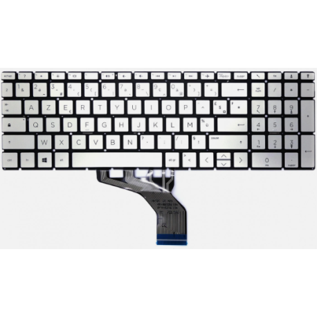 CLAVIER AZERTY SILVER HP 15-DW - Gar 1 an