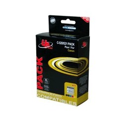 PACK CARTOUCHES Compatibles Canon 1 PGI520BK, 1 CLI521BK,  CLI521C/M/Y