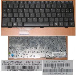 CLAVIER AZERTY POUR ASUS EEPC 700/701/702/900/901 - NOIR - 04GN022KFR30 - V072462BK2