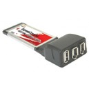 EXPRESSCARD LYCOM COMBO 2 Ports USB2.0 + 1 Port IEEE 1394a - 400Mbps - Chipset TI - EK-201