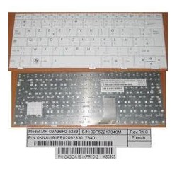 Clavier ASUS Azert Eeepc 1001HA, 1005HA, 1008HA - 04GOA191KFR10-2 -Gar.3 mois