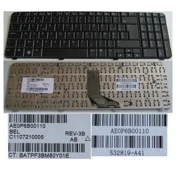 CLAVIER AZERTY HP PRESARIO CQ61 G61 - 539618-051 - 9J.N0Y82.60F - Noir