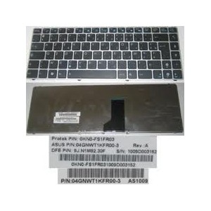 CLAVIER AZERTY ASUS U30JC, UL30, UL30A - 9J.N1M82.30F - 04GNWT1KFR00-3 - NSK-UC30F - 0KN0-FS1FR03