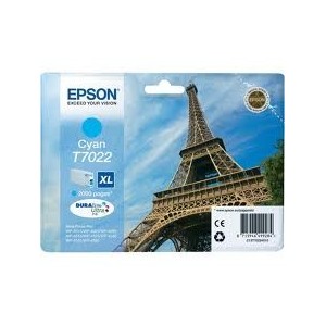 CARTOUCHE EPSON CYAN WorkForce Pro WP-4015DN - XL 2000 PAGES - C13T70224010