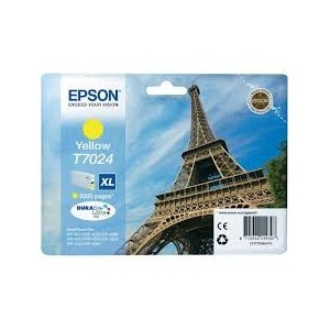 CARTOUCHE EPSON JAUNE WorkForce Pro WP-4015DN - XL 2000 PAGES - C13T70244010